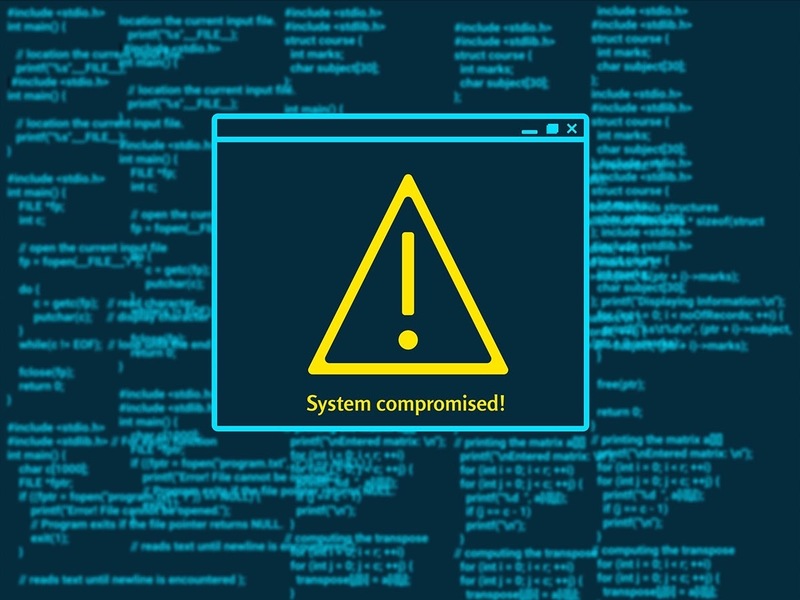 System Compromised Window On Screen Security