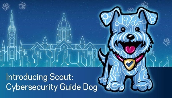 Image of Scout-the new cybersecurity guide dog.