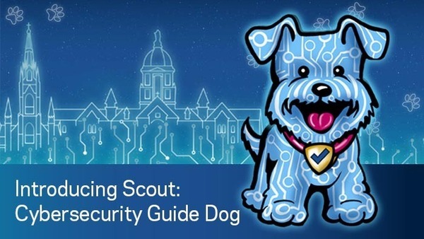 Image of Scout-the new cybersecurity guide dog.