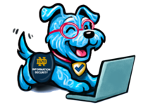 Scout with glasses on laptop